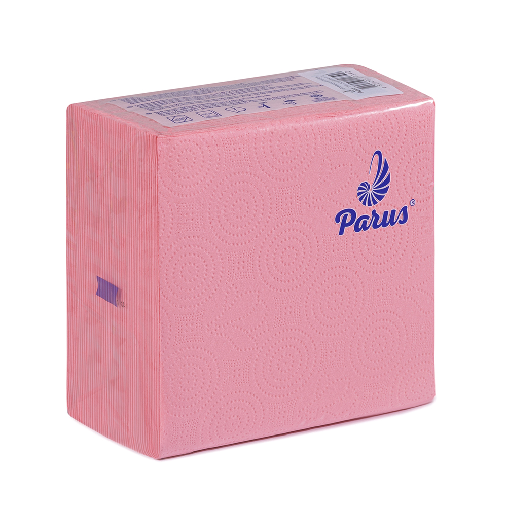 Серветки столові паперові 33х33 см, 100 шт., в п/п упаковці, рожеві Parus NP321